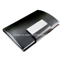 Logotipo del cliente de impresión Leather Business Cardcase